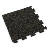 Foto - Černo-žlutá gumová modulová puzzle dlažba (roh) FLOMA FitFlo SF1050 - 50 x 50 x 1 cm