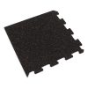 Foto - Černo-červená gumová modulová puzzle dlažba (roh) FLOMA IceFlo SF1100 - 100 x 100 x 1,6 cm