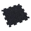Foto - Černo-modrá gumová modulová puzzle dlažba (střed) FLOMA IceFlo SF1100 - 100 x 100 x 1,6 cm