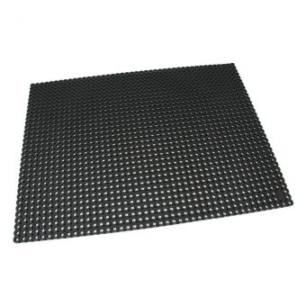 Černá gumová čistící venkovní vstupní rohož Octomat Mini - 100 x 100 x 1,25 cm
