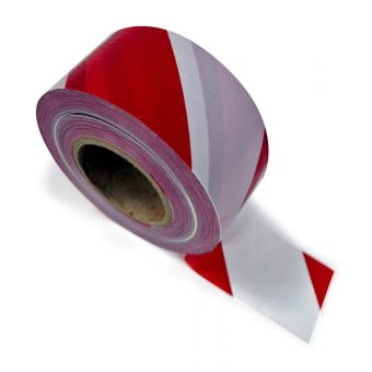 Bílo-červená vytyčovací páska - délka 500 m a šířka 7,62 cm