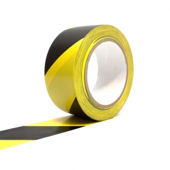 Černo-žlutá vyznačovací podlahová páska - 33 m x 5 cm