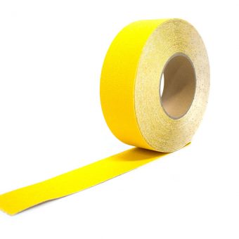 Žlutá korundová protiskluzová páska - délka 18,3 m a šířka 5 cm