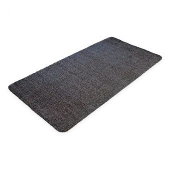 Černá bavlněná čistící vnitřní vstupní rohož - 150 x 75 x 0,4 cm