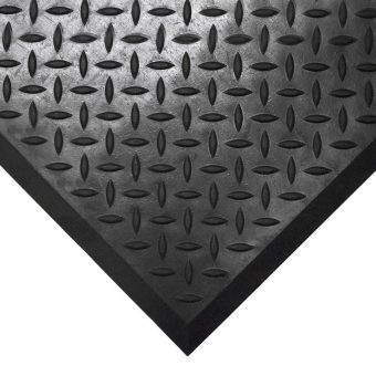 Černá gumová protiskluzová průmyslová modulární rohož Comfort-Lok - 80 x 70 x 1,25 cm