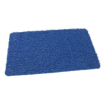 Modrá protiskluzová sprchová obdélníková rohož Spaghetti - 59,5 x 35 x 1,2 cm