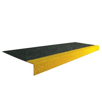 Černo-žlutá karborundová schodová hrana - 300 x 34,5 x 5,5 x 0,5 cm