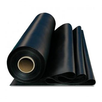 Černá pryžová SBR deska - délka 10 m, šířka 100 cm a výška 0,1 cm