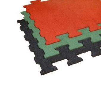 Černá gumová zámková dlažba ZD1/30 - délka 112 cm, šířka 100 cm a výška 3 cm
