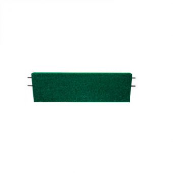 Zelený rovný nájezd pro gumové dlaždice - délka 75 cm, šířka 30 cm a výška 6,5 cm