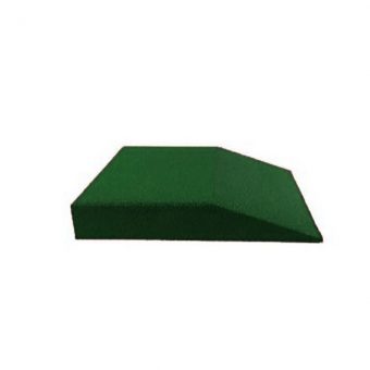 Zelená gumová krajová dlaždice (V100/R00) - délka 50 cm, šířka 50 cm a výška 10 cm
