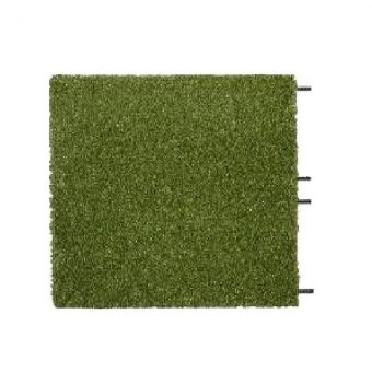 Gumová dlaždice s umělou trávou (V30/R15) - délka 50 cm, šířka 50 cm a výška 3 cm