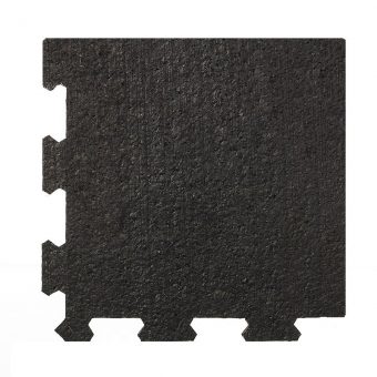 Černá pryžová modulární fitness deska (roh) SF1050 - délka 95,6 cm, šířka 95,6 cm a výška 0,8 cm