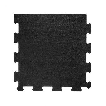 Černá pryžová modulární fitness deska (okraj) SF1050 - délka 47,8 cm, šířka 47,8 cm a výška 1 cm