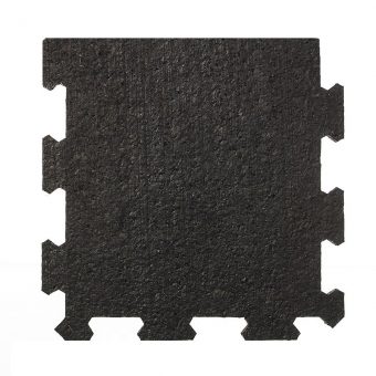 Černá pryžová modulární deska (okraj) SF1100 - délka 95,6 cm, šířka 95,6 cm a výška 1,6 cm
