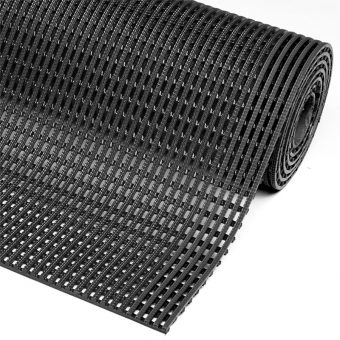 Černá protiskluzová průmyslová olejivzdorná rohož Flexdek - 10 m x 91 cm x 1,2 cm