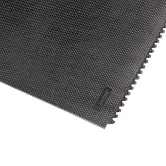 Černá gumová extra odolná modulární rohož Slabmat Carré - 91 x 91 x1,3 cm