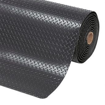 Černá protiúnavová průmyslová laminovaná rohož Saddle Trax - 300 x 91 x 2,54 cm