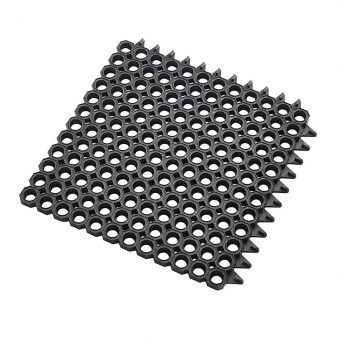 Černá gumová vstupní čistící modulární rohož Master Flex, D23 - 50 x 50 x 2,3 cm