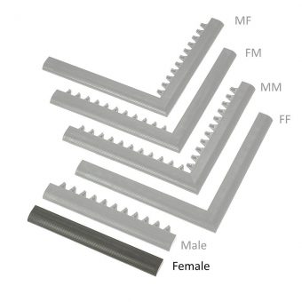 Černá náběhová hrana samice MF Safety Ramps D23/C23 - 50 x 6 cm