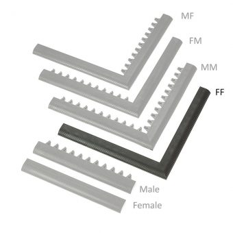 Černá náběhová hrana samice MF Safety Ramps D23/C23 - 100 x 6 cm