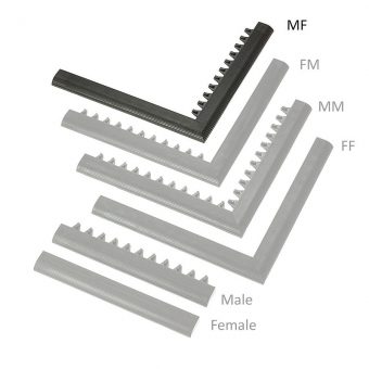 Černá náběhová hrana samec "samice MF Safety Ramps D23/C23 - 100 x 6 cm