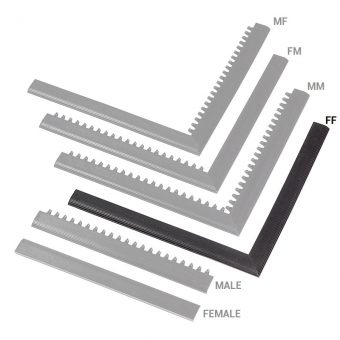 Černá náběhová hrana samice MF Safety Ramps D12/C1,2 Nitrile - 100 x 5 cm