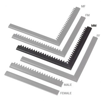 Černá náběhová hrana samec MF Safety Ramps D12/C1,2 Nitrile - 100 x 5 cm