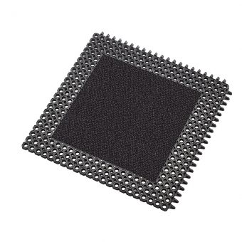 Černá gumová vstupní čistící modulární rohož Master Flex, C12, Nitrile FR - 50 x 50 x 1,2 cm