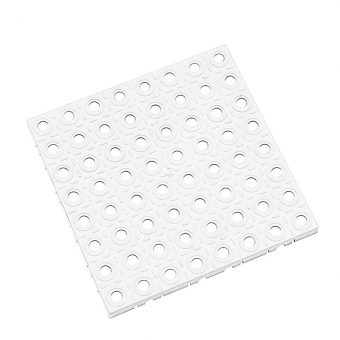 Bílá plastová modulární dlaždice AT-HRD, AvaTile - 25 x 25 x 1,6 cm