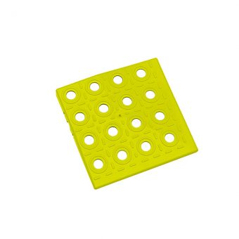 Žlutý plastový roh AT-STD, AvaTile - 13,7 x 13,7 x 1,6 cm