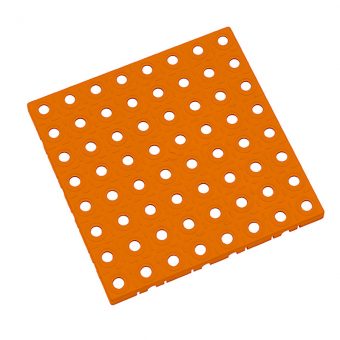 Oranžová plastová modulární dlaždice AT-STD, AvaTile - 25 x 25 x 1,6 cm