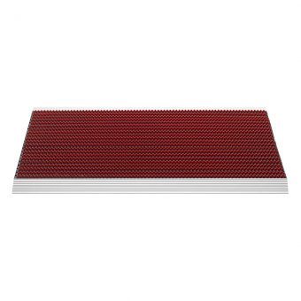 Červená venkovní čistící kartáčová rohož Outline - 50 x 80 x 2,2 cm