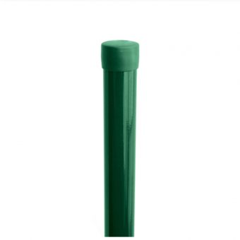 Sloupek kulatý IDEAL Zn + PVC 1500/48/1,5mm, zelená čepička, zelený
