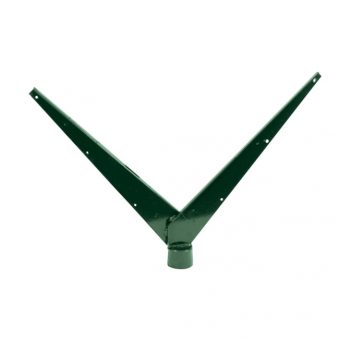Bavolet Zn + PVC na kulatý sloupek O 48mm, tvar "V", zelený