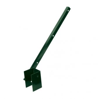 Bavolet Zn + PVC na čtyřhranný sloupek 60x60mm, jednostranný, vnitřní, zelený