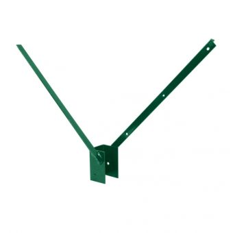 Bavolet Zn + PVC na čtyřhranný sloupek 60x60, tvar "V", zelený