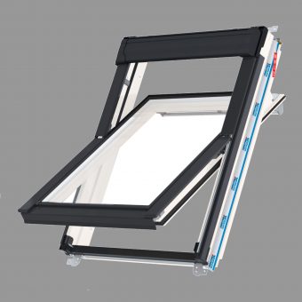 Střešní okno KEYLITE WCP T07F kyvné 94x140 cm dřevo bílá barva 2-sklo Thermal
