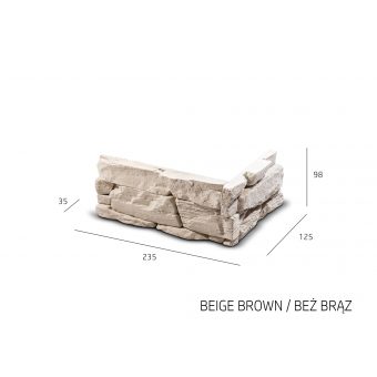ROH Obkladový kámen DAFINA béžovo hnědá 235x125x98x35 mm Beton balení 1,18bm