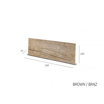 Obkladový kámen WOKAM dřevěný dekor hnědá 500x200x25 mm Beton balení 0,6m2