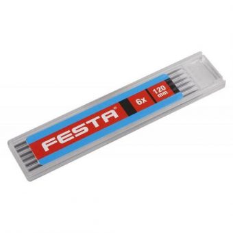 Tuha náhradní do řemeslnická tužky, HB, 6 ks, FESTA