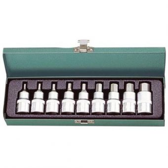 Hlavice HEX IMBUS PROFI, 9 ks, 1/2\ CrV"