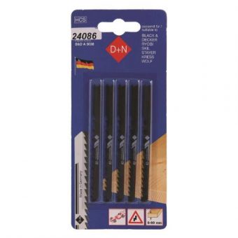 Pilka přímočará Black&Decker, 5 ks, 75/1,3 mm, 12440