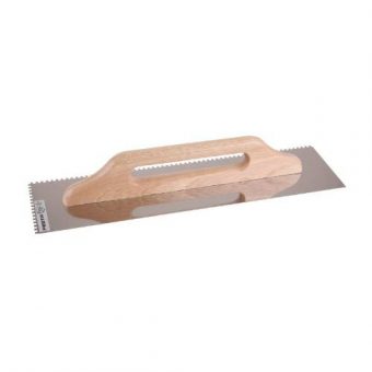 Hladítko nerez, zub 12 mm, 500 x 130 mm, dřevěná rukojeť, FESTA