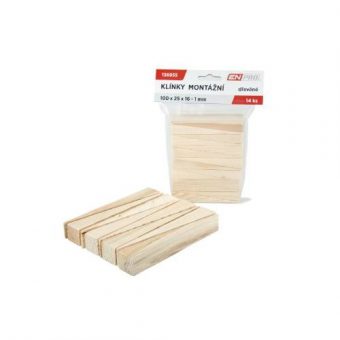 Klínky montážní dřevěné, 100 x 25 x 16 - 1 mm, 14 ks, ENPRO