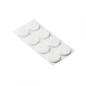 Podložky filcové ? 30 mm, samolepící, bílé, 32 ks