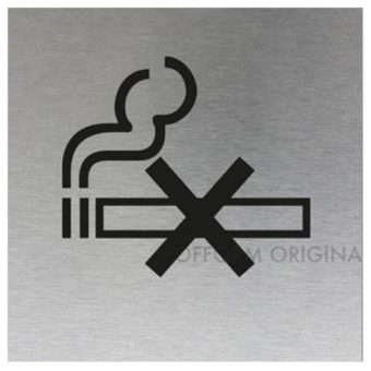 Znak rozlišovací \"Zákaz kouření\", 60 x 60 mm, samolepící, nerez