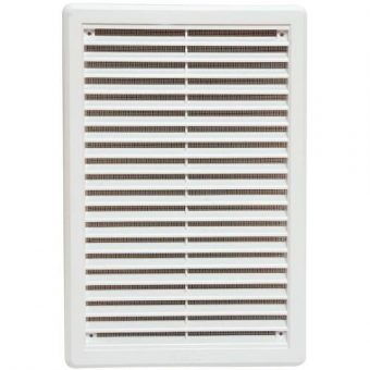 Mřížka větrací - krytka se síťovinou VM, 100 x 100 mm KB, bílá 0307