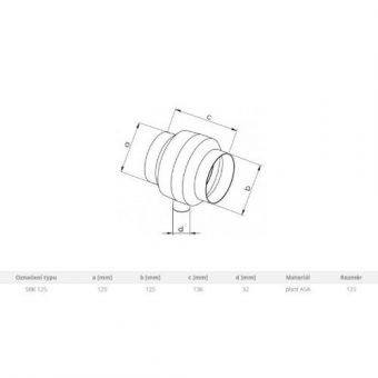Sběrač s odvodem kondenzátu SBK, ? 125 mm 0671