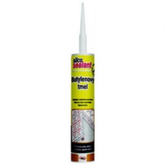 Tmel butylenový plastický, 310 ml, šedý, SILCO
